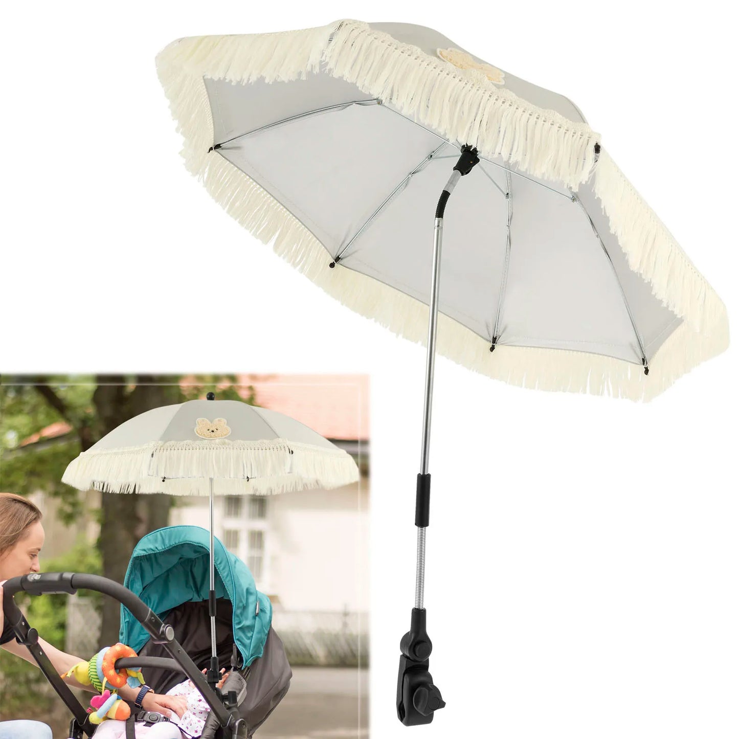 Boho Sonnenschirm für Baby und Kinderwagen