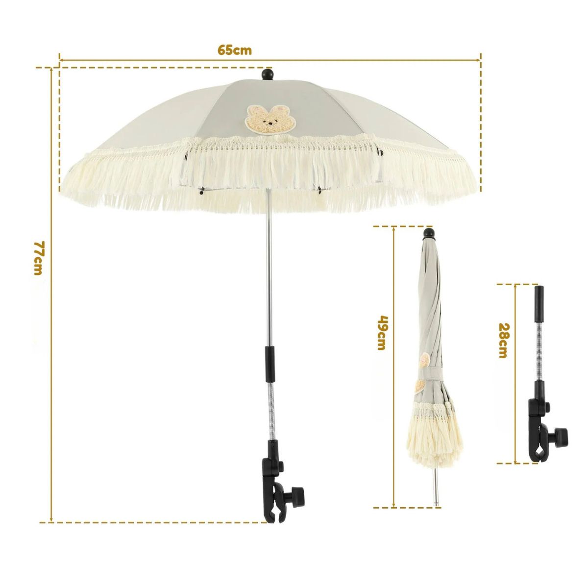 Boho Sonnenschirm für Baby und Kinderwagen