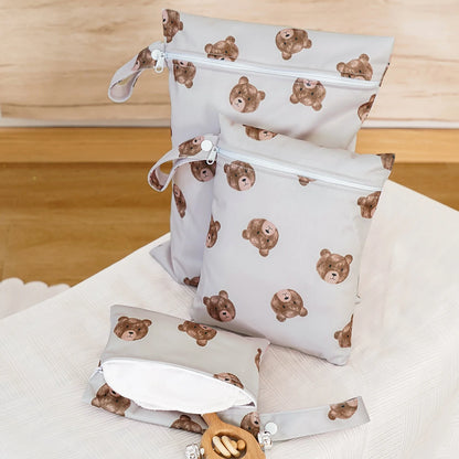 3-er Set wasserfeste Windeltaschen