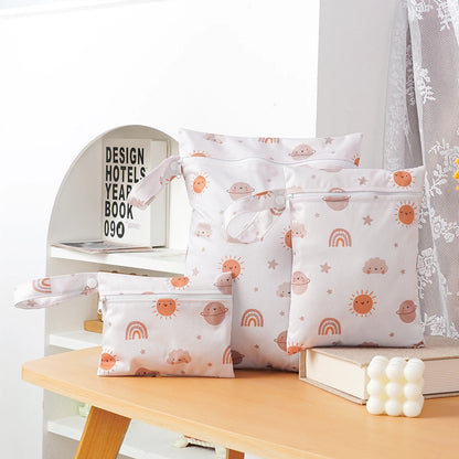 3-er Set wasserfeste Windeltaschen